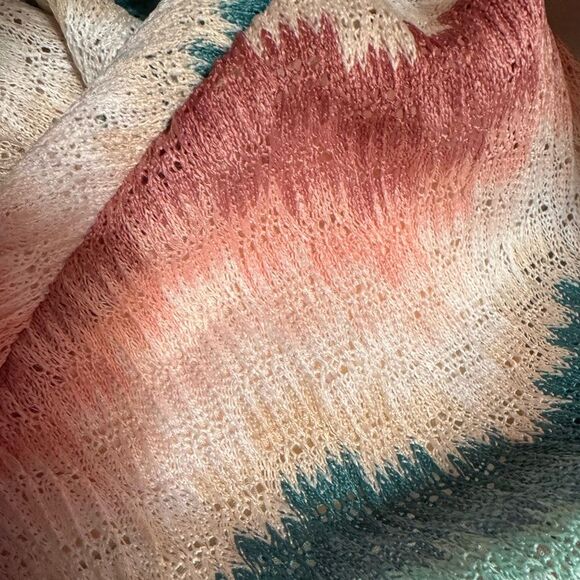 NWT Maeve Anthropologie Maria Multicolor Chevron Sweater Midi Skirt XL - Picture 8 of 13